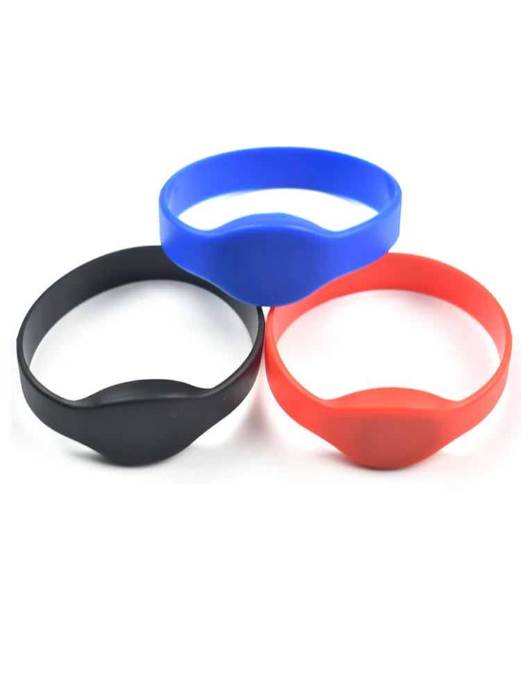 100Pcs/Lot 125khz RFID EM4100 TK4100 Wristband Bracelet Silicone Waterproof ID Card