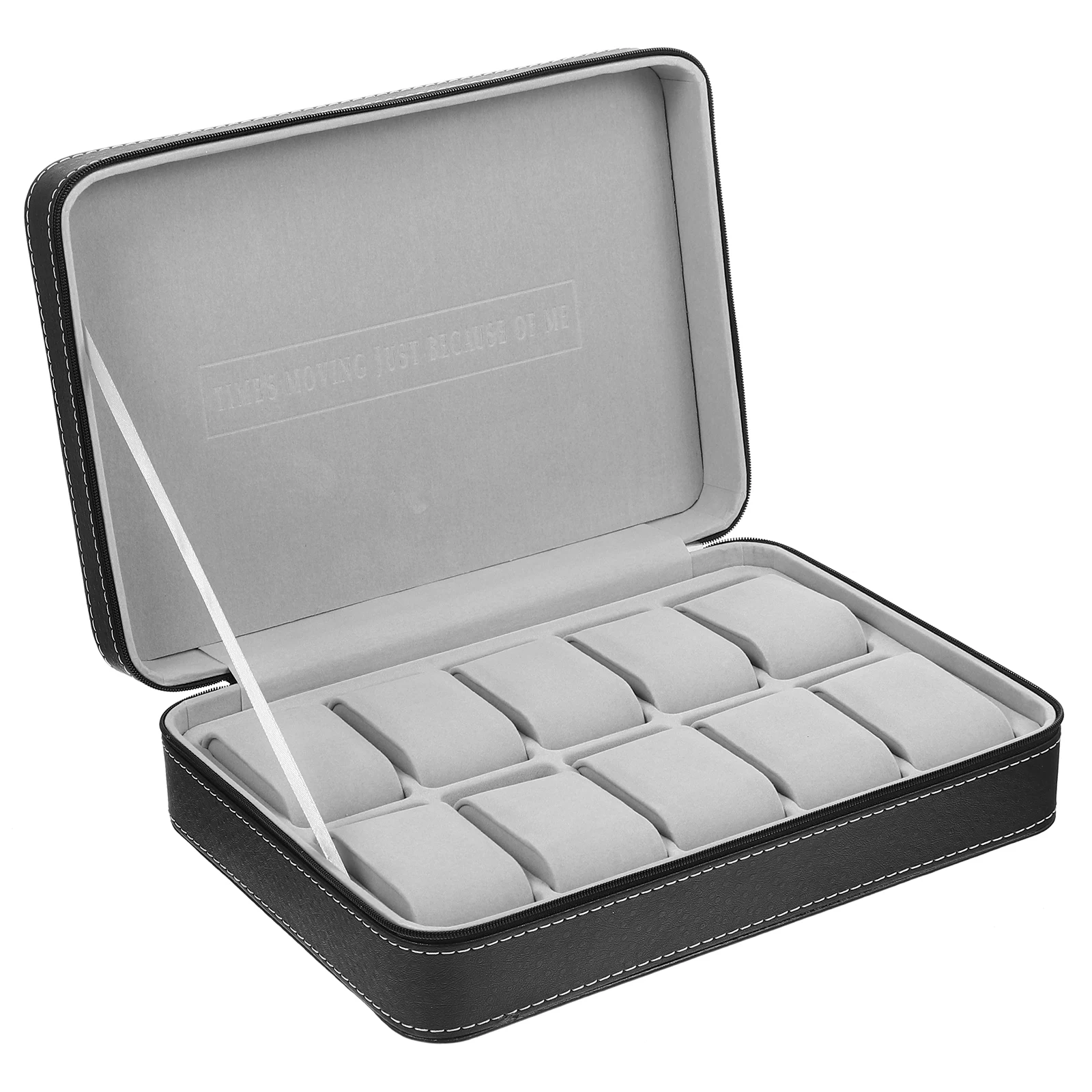 

Premium Case Zipper Closure Scratch-Proof Travel Organizer For 10 Watches Household Storage Display Box Decorative