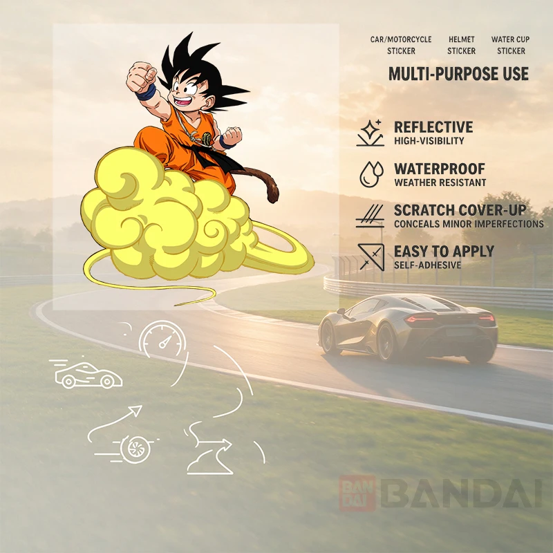 Car StickersCreative Cartoon Character Riding Cloud Figure Printed Style High Quality for Home Car DecorationAuto Decor