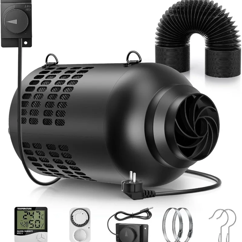Intelligent Timing Speed Regulation EC Pipe Fan Activated Carbon Filter Integrated Deodorizing Ventilation Fan