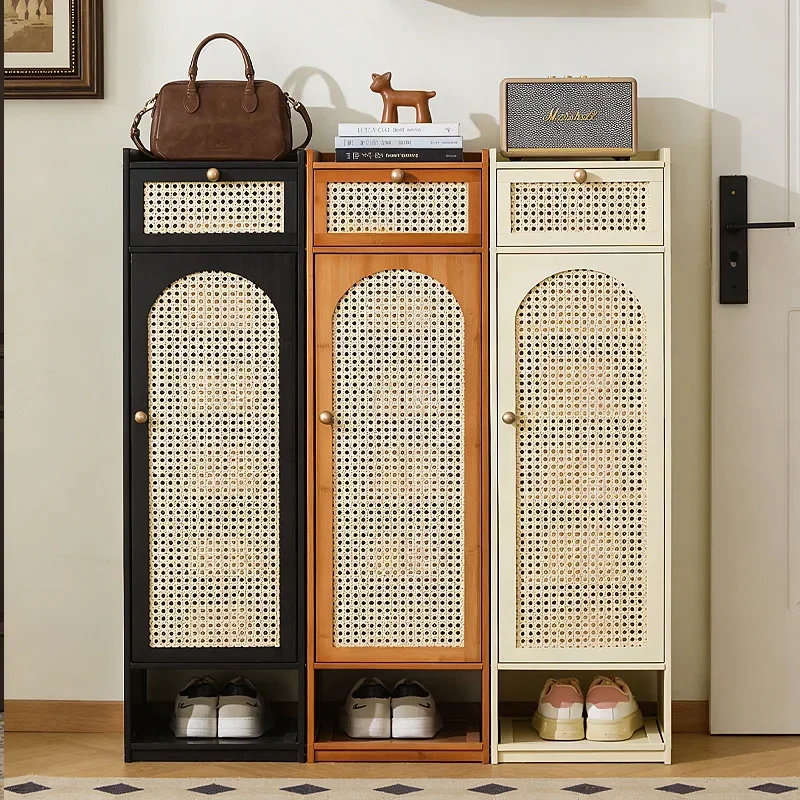 Multi-functional Household door entry shoe cabinet with door small narrow simple shoe rack storage integrated multi-layer
