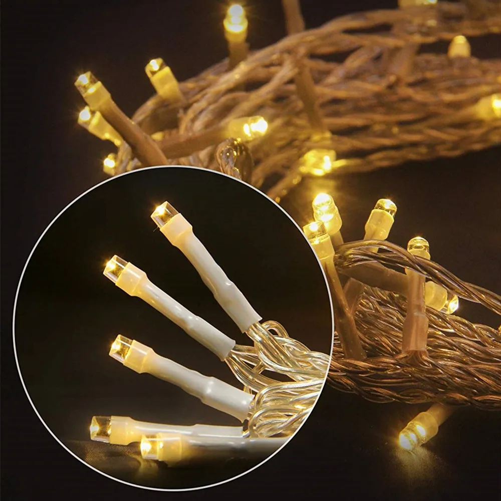 50M LED Fairy String Lights Kerstverlichting voor thuis Nieuwjaarsfeest Buiten Tuin Straatdecoratie met EU-stekker