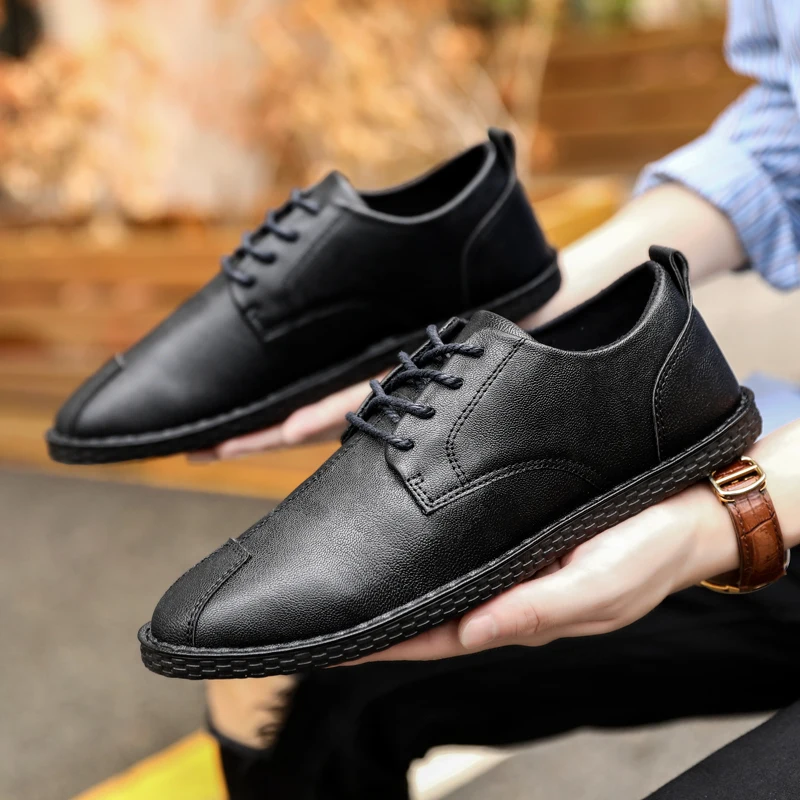 

Мужская кожаная повседневная обувь, удобная, мягкая и легкая для повседневной ходьбы