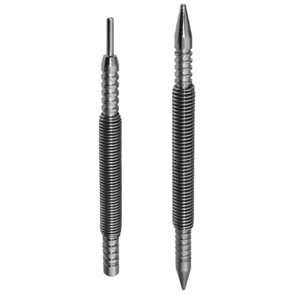 1/2Pcs Spring Tool Hammerless Nail Set Double Head 1/16&3/32inch Door Pin Removal Tool Center Holes Punch Wood Press Dent Marker