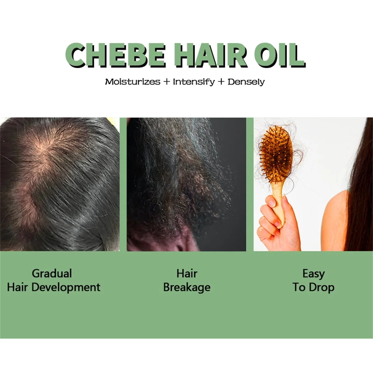 Chebe Hair Growth Product for Women Moisturizing & Nourishing Hair Care Oil and Powder Dry Damaged Split Anti-frizz Conditioner