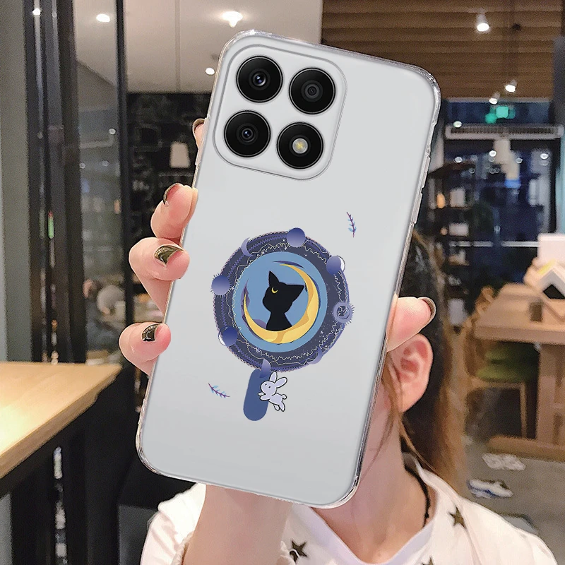 Transparente Silicone Soft Cover para Huawei, Cartoon Anime, Marinheiros, Modelos, Coelho Meninas, Gato, Huawei Honor X8b, 4G, X6b, 5G, Estojos de Telefone