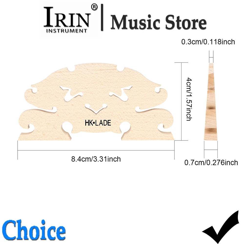 HK.LADE Morin Khuur Code Maple Wood Morin Khuur Bridge Large Size Maple Morin Khuur String Instrument Parts & Accessories