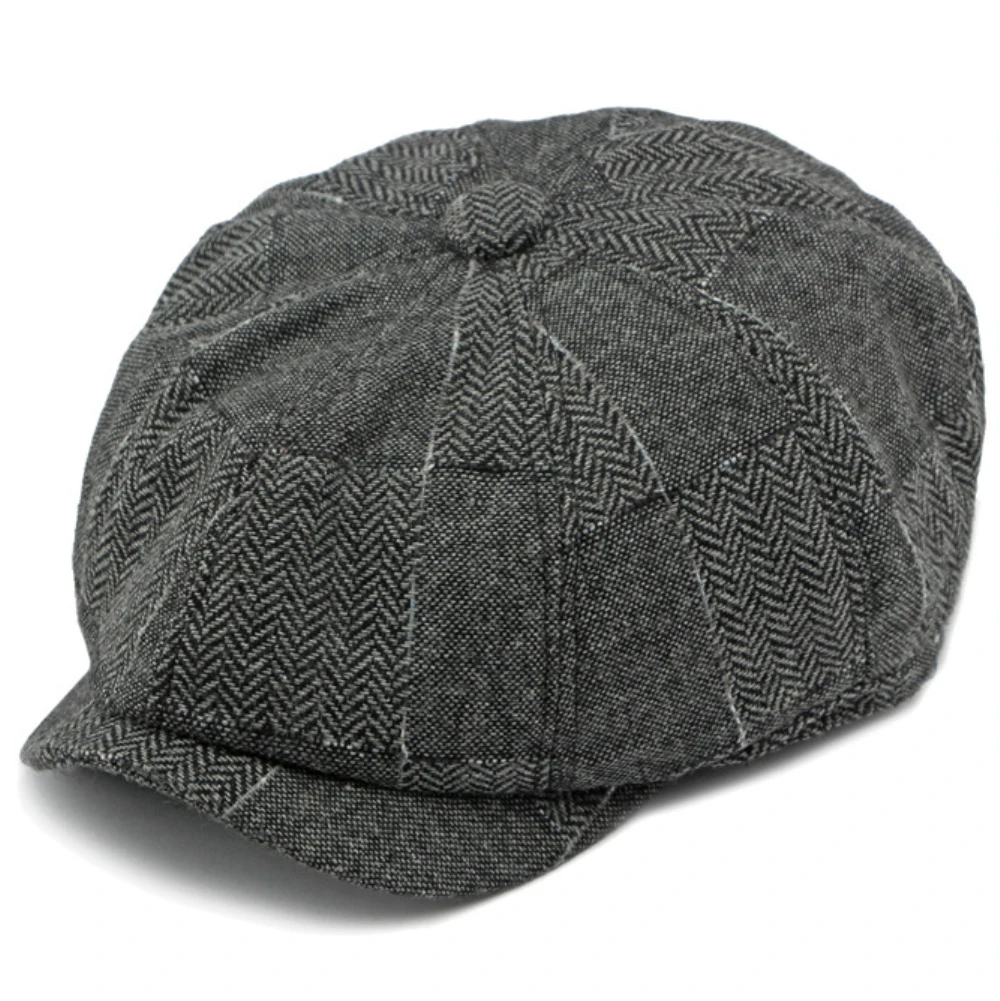 HT4341 casquette béret printemps automne casquettes pour hommes femmes Vintage Plaid casquette octogonale chapeau femme rétro artiste peintre mâle béret chapeaux