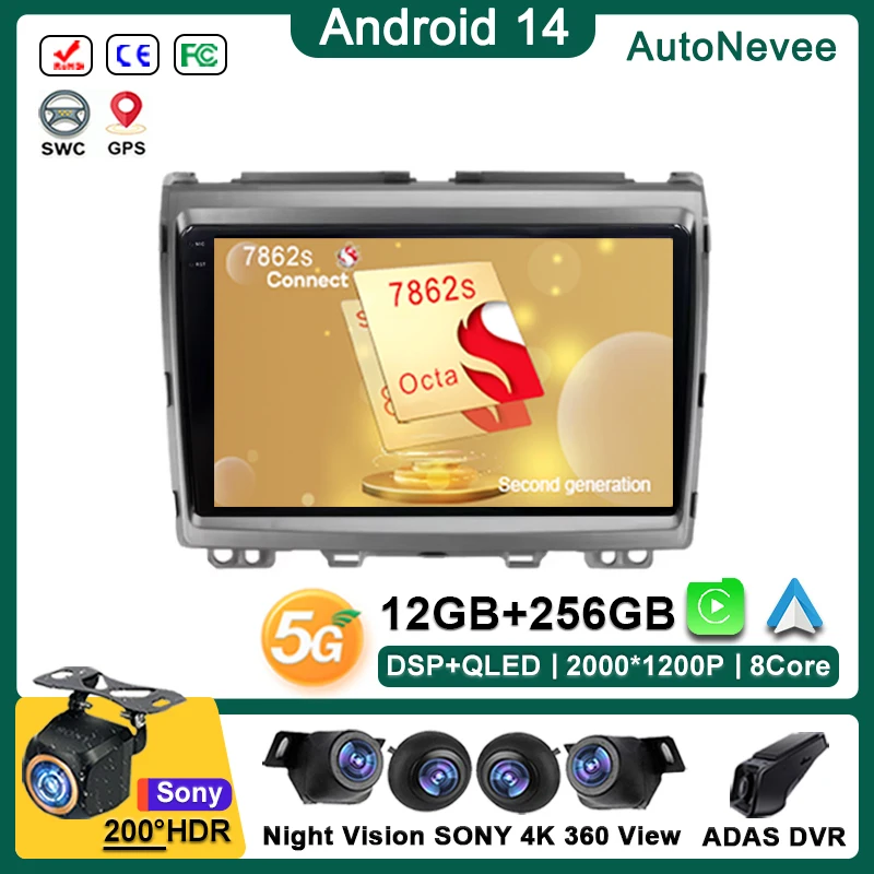 

Мультимедиа Android 14 для Mazda 8 MPV LY 2010 2011-2015 Автомобильный плеер GPS-навигация Авторадио Экран без 2Din DVD 5G WIFI BT