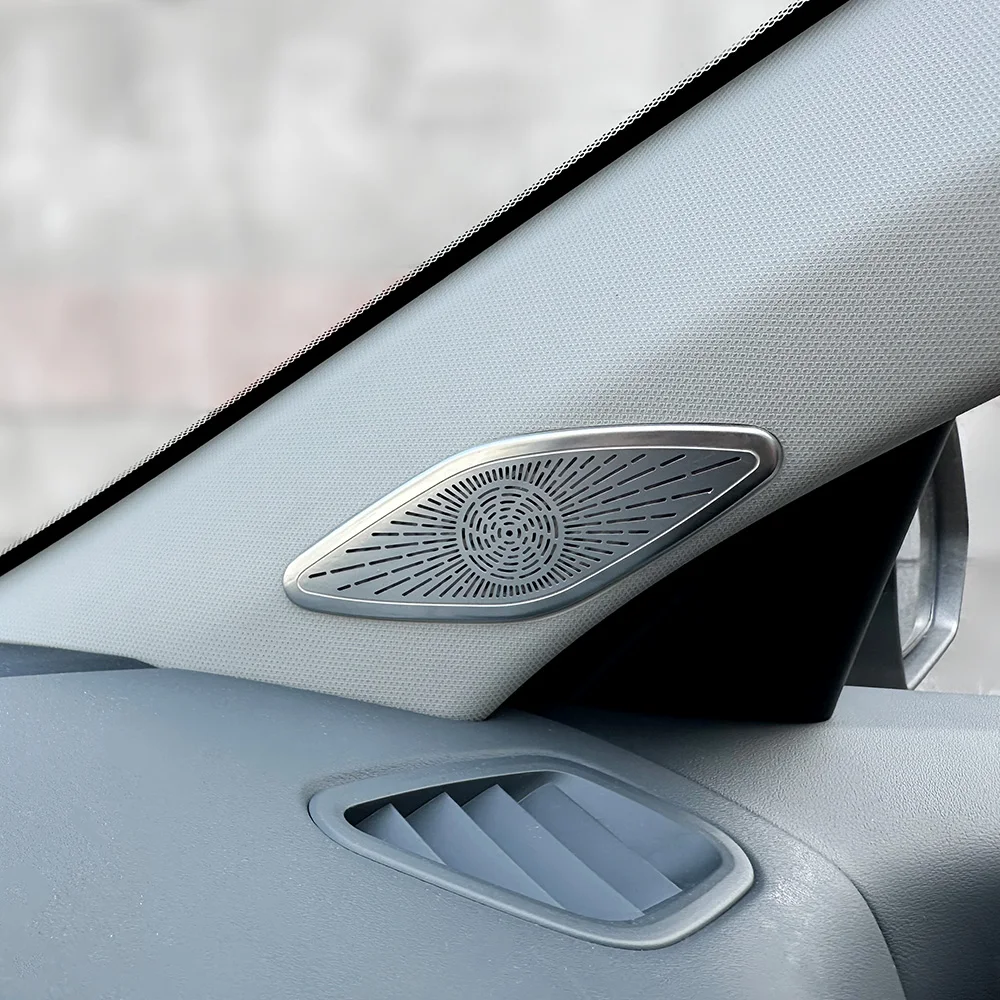 

For Kia K4 2024 2025 Stainless Steel A-Pillar Audio Speaker Car Styling Interior Accessories Decoration Black Cover Trim LHD/RHD