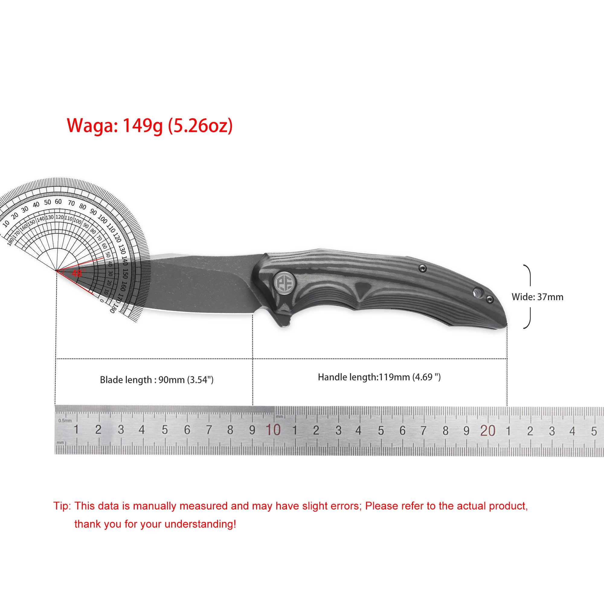 Petrified Fish PFP10 Folding Knife K110 Steel Blade Carbon Fiber Micarta Handle Outdoor Survival Cutting EDC Tools Pocketknives