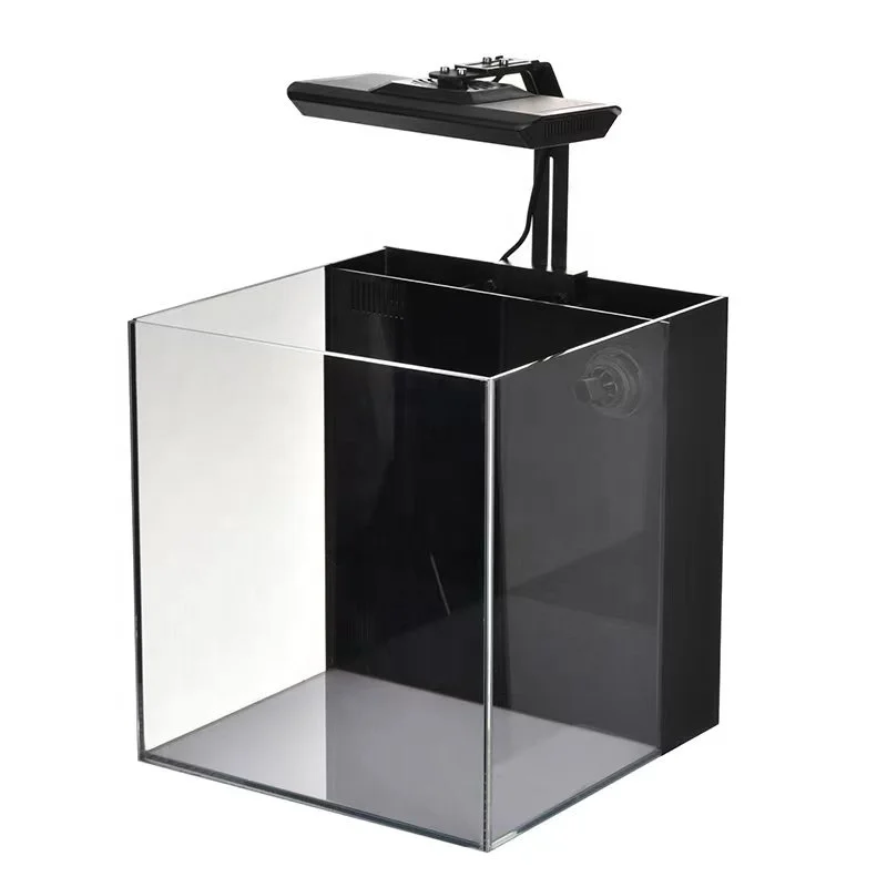 

Manufacturer customized high quality 5mm thickness leak-free one-on-one test black clear stained glass mini fish tank
