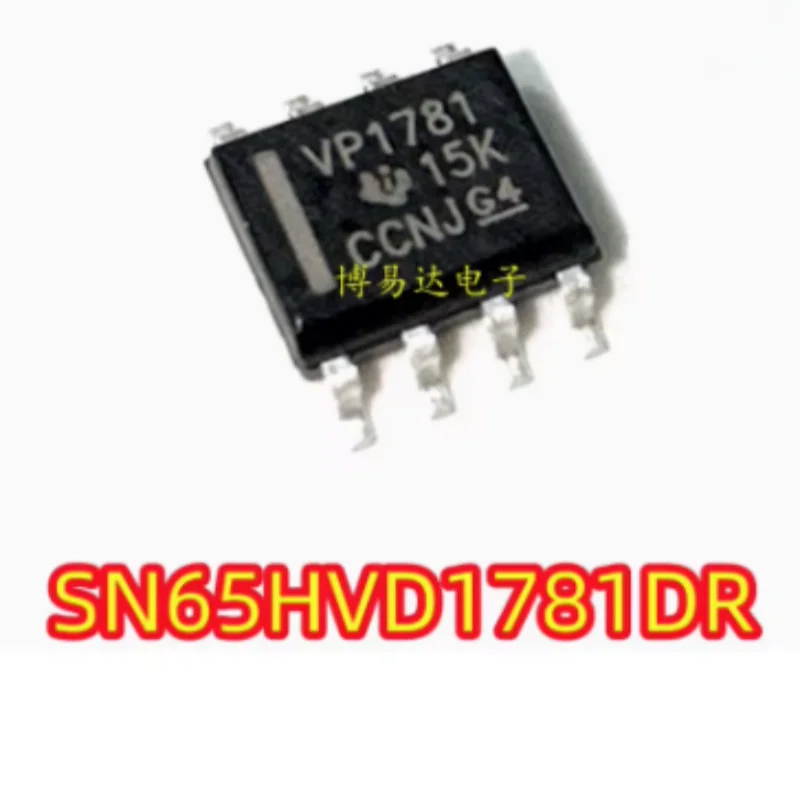 10PCS SN65HVD1781DR TI RS-485 Transceiver 70V Fault Protection ±16kV ESD 1Mbps Half-Duplex SOIC-8 3.3V~5.5V Original New