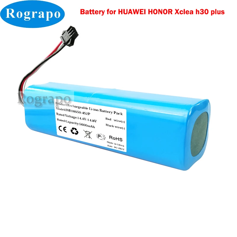 New 14.4V 5600mAh/6800mAh Battery INR18650 M26-4S2P For HUAWEI HONOR Xclea h30 plus Robot Vacuum Cleaner