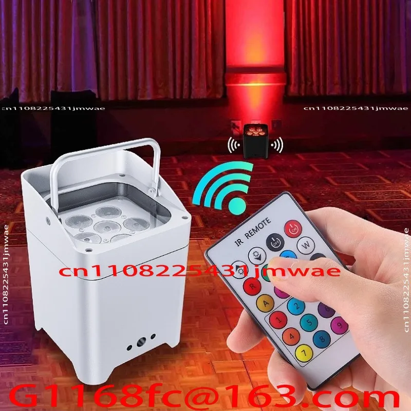 6 18W Battery Version Pa Lights, Mobile Phone Wireless Wifi Remote Control LED Charging, Wedding Dyeing Stage Lights