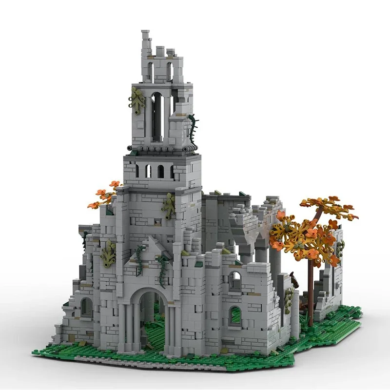 MOC The Medieval Church Of Elleh Building Blocks Set Castle Architecture Cathedral House Bricks Toy Education Birthday Xmas Gift