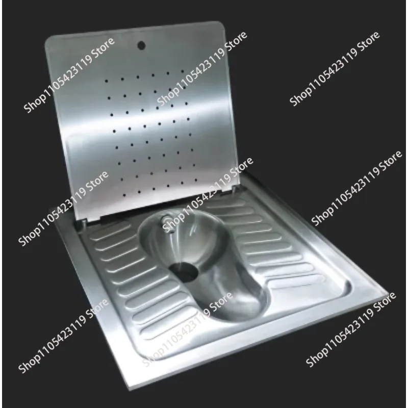 Western style squat toilet stainless steel flush squat toilet pan with cover