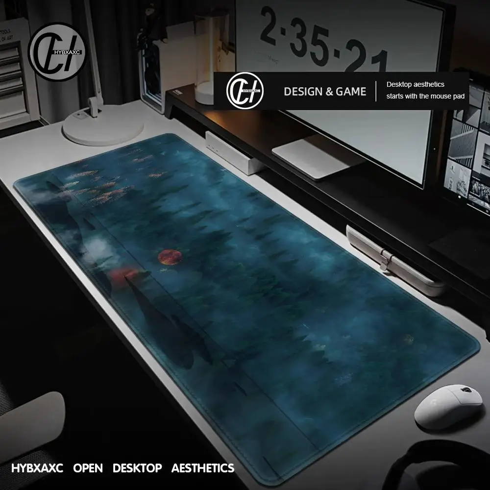 

Mouse Pad Forest Desk Mouse Pad Cute sunset HD Desk Pad Extended Gaming Keyboard Mats Large 100x50cm XXL Gamer Mousepad