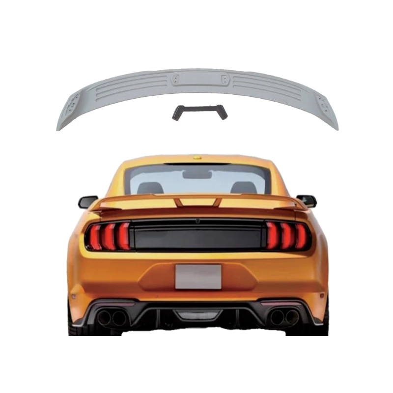 Car Accessories Abs Double Layer Rear Spoilers Wing Lip Spoiler For Ford Mustang 2015 2016 2017 2018 2019