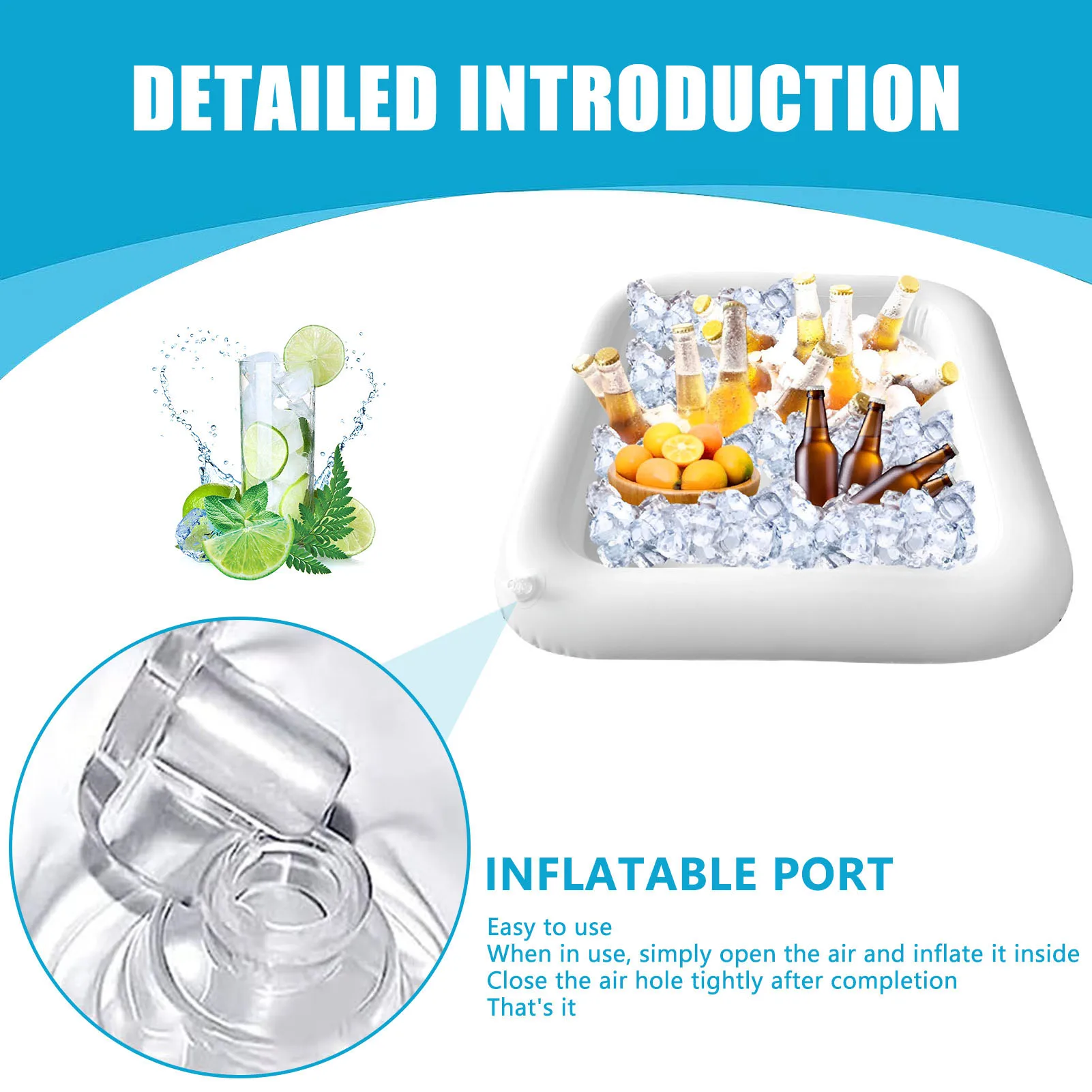 Inflatable Pool Drink Float Tray Easy to Use with Sturdy and Durable Material Suitable for Beach Party Supplies