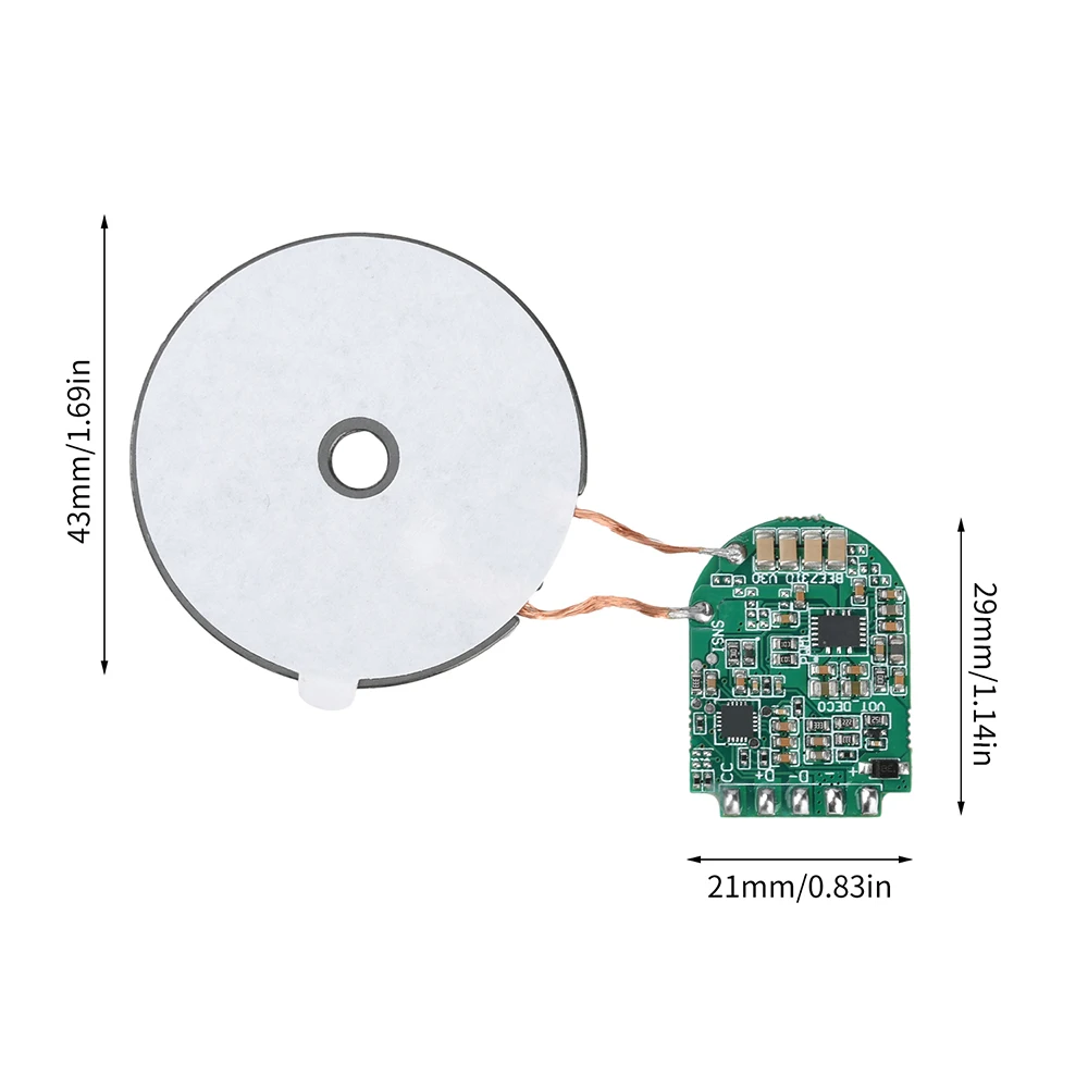 DC 5V/9V Transmitter Module with Coil Circuit Board 5W 10W 15W Magnetic Wireless Charger PCBA DIY Standard Accessories