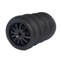 1/8 Rubber Tires & Wheel Rim 17mm Hex Fits HSP HPI RC Car Accessories