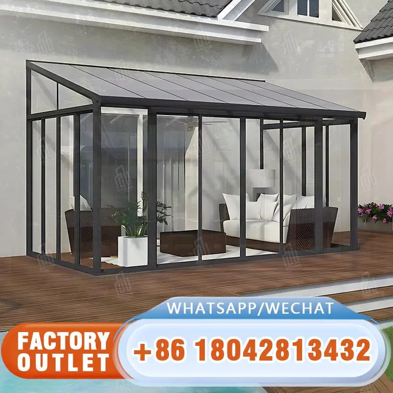 

Outdoor Insulating Glass Enclosures Modular Glass Rooms for Garden Patio Balcony SunRoom