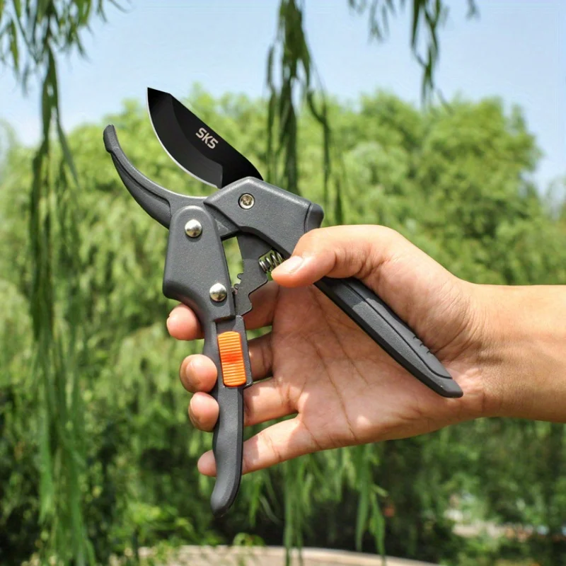 SK5 Stainless Easy-Cut Pruning Shears – Labor-Saving Garden Fruit Tree & Floral Trimmer, Compact EDC Scissors