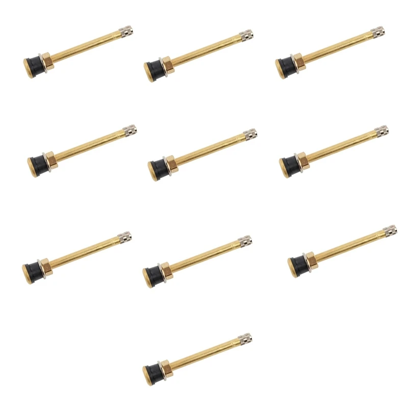 Super Sale 10Pcs Copper Tire Valve Stems for Secure Fit on Large Vehicles Tire Accessories