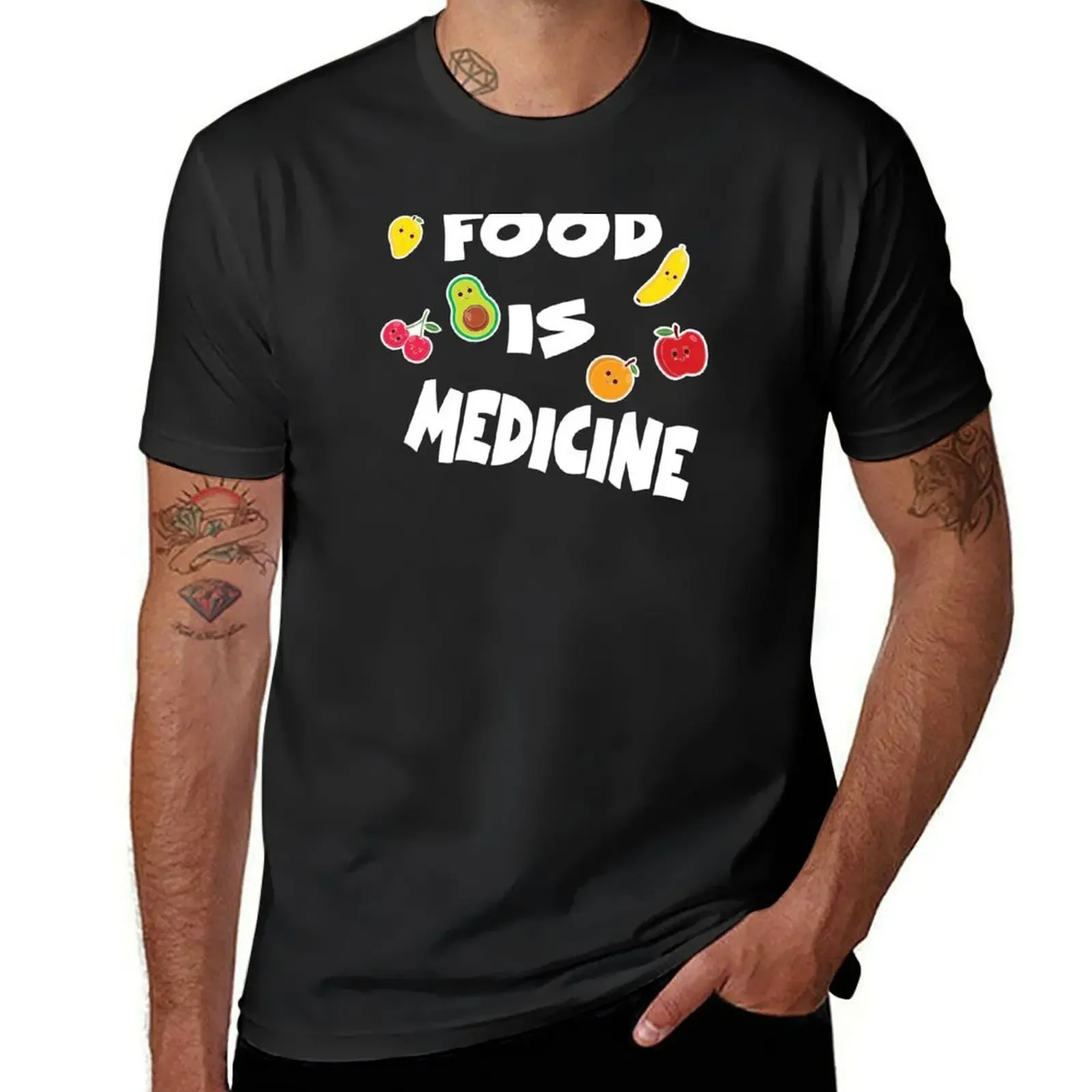 Food is medicine gift for nutritionist dietologist naturopath T-Shirt anime figures tees mens cotton t shirts