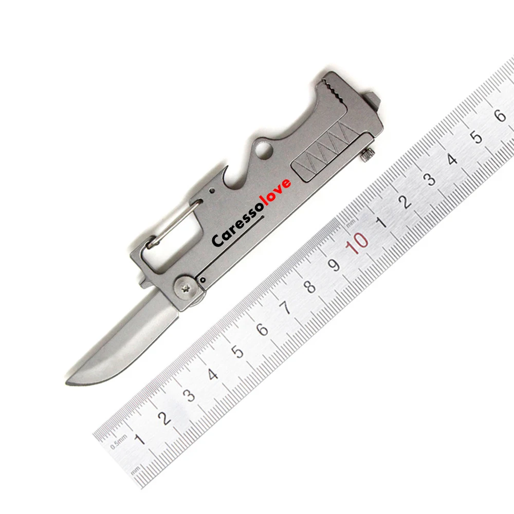 EDC Multifunctional Pocket Knife Mini Wrench Keychain Folding Knife Outdoor Multitool Bottle Opener Express Box Cutter Jackknife