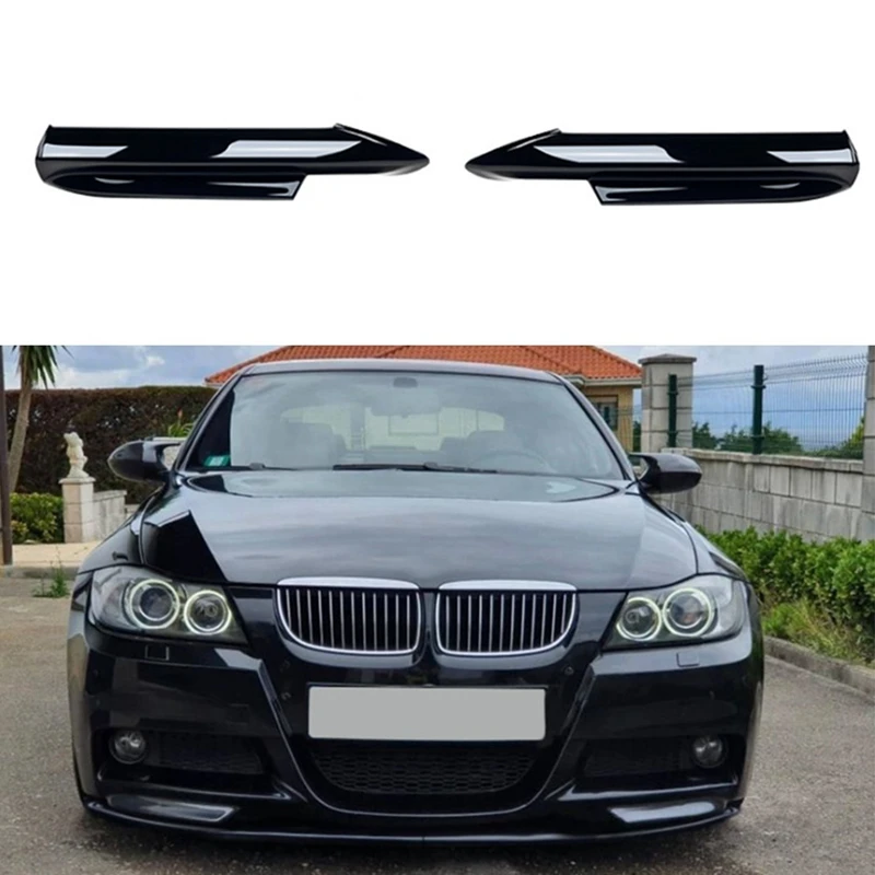 Car Front Bumper Splitter Lip Diffuser Spoiler Protector Cover Guard Deflector Lips Parts For 3-Series E90 E91 2005-2008 A