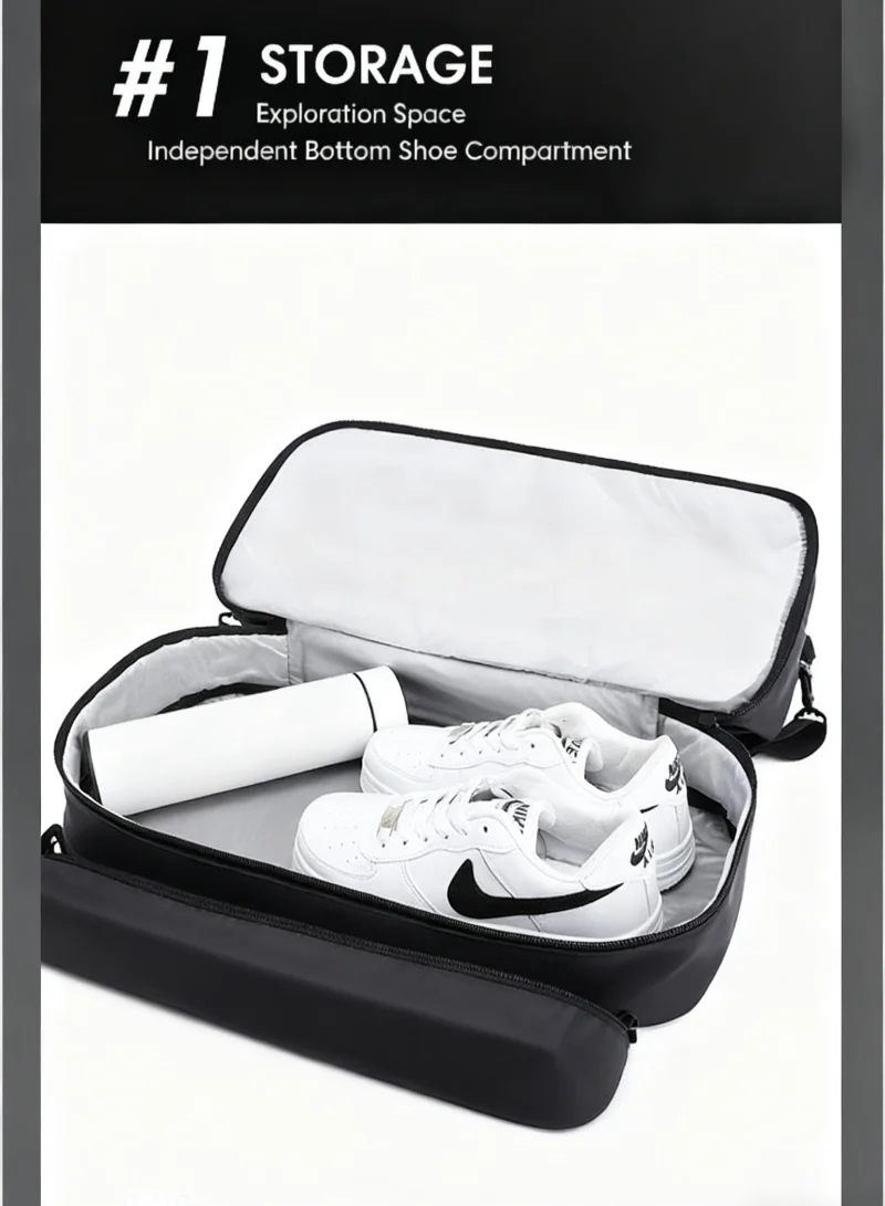 حقيبة لياقة رياضية جديدة للرجال مع حقيبة ظهر ذات سعة كبيرة للفصل الرطب والجاف وحقيبة سفر محمولة باليد للرحلات القصيرة #4