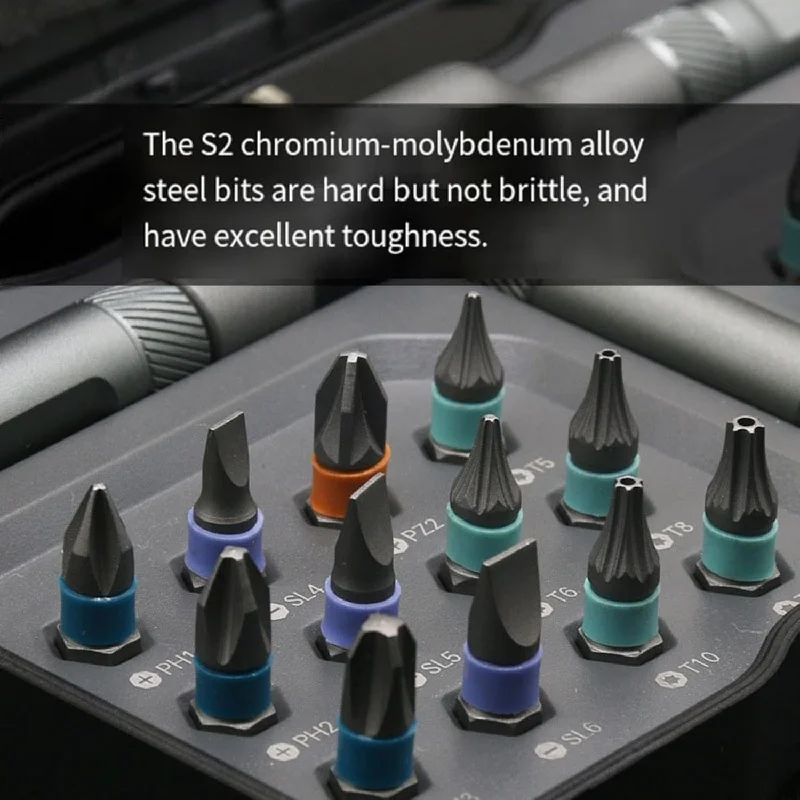 Set Obeng Ratchet Magnetik 24 In 1 Dly Obeng Ratchet Kompak dan Portabel Memperbaiki Furnitur Elektronik & Kacamata