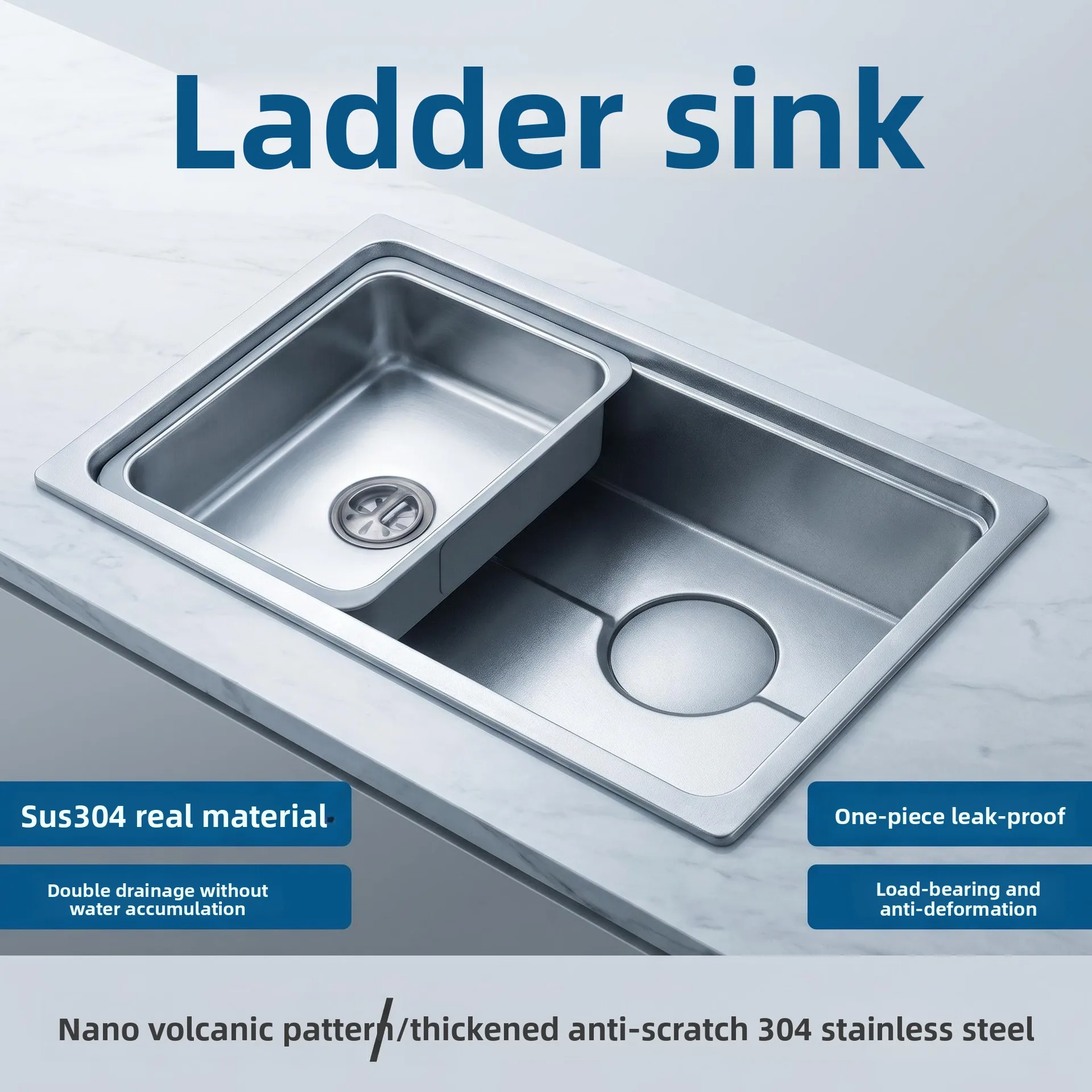 CX 4MM extra thick 304 stainless steel kitchen sink volcanic hammer basin undercounter basin