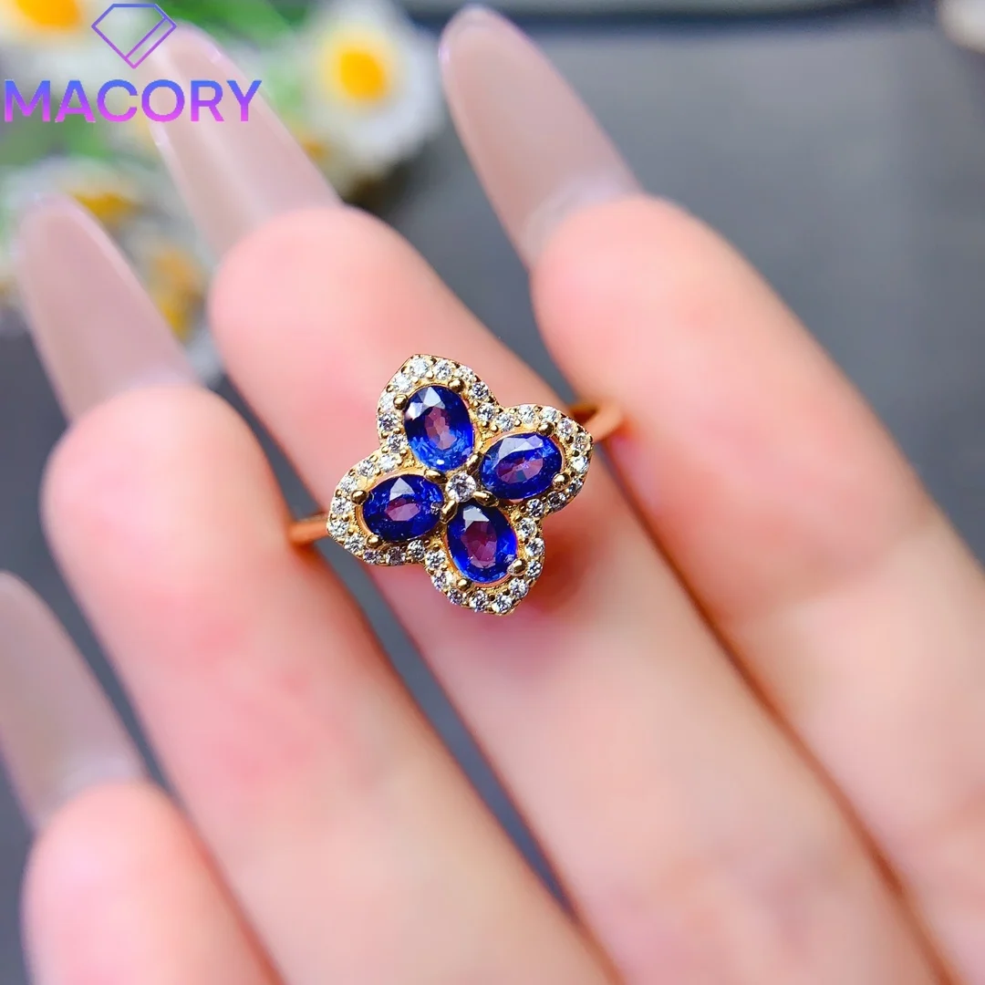 قابل للتعديل الياقوت الطبيعي الفضة 925 خاتم الإناث شحن مجاني العلامة التجارية الفاخرة نسخة خاتم الزواج مجوهرات عيد الحب. #5