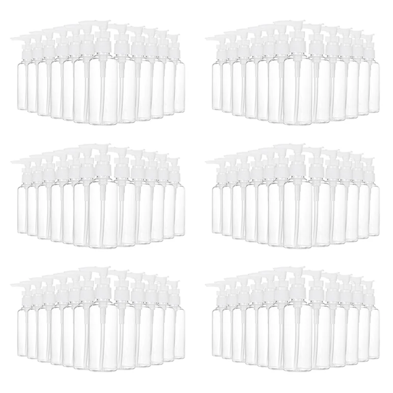 【fuxq】-72-paquets-de-bouteilles-de-voyage-transparentes-de-34oz-100ml-bouteille-a-pompe-bouteille-distributrice-de-lotion-pour-eau-huile-de-massage-shampoing