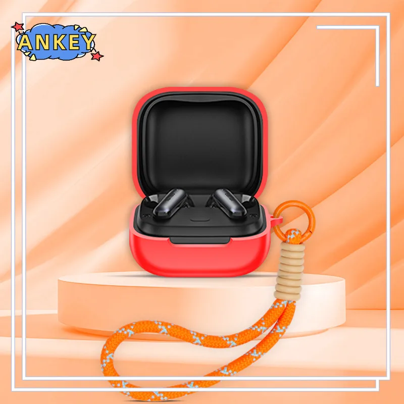 لسماعات الأذن Air Pro 4i TW230، غطاء سيليكون ممتاز، منفذ شحن قابل للصدمات مع حبل منسوج