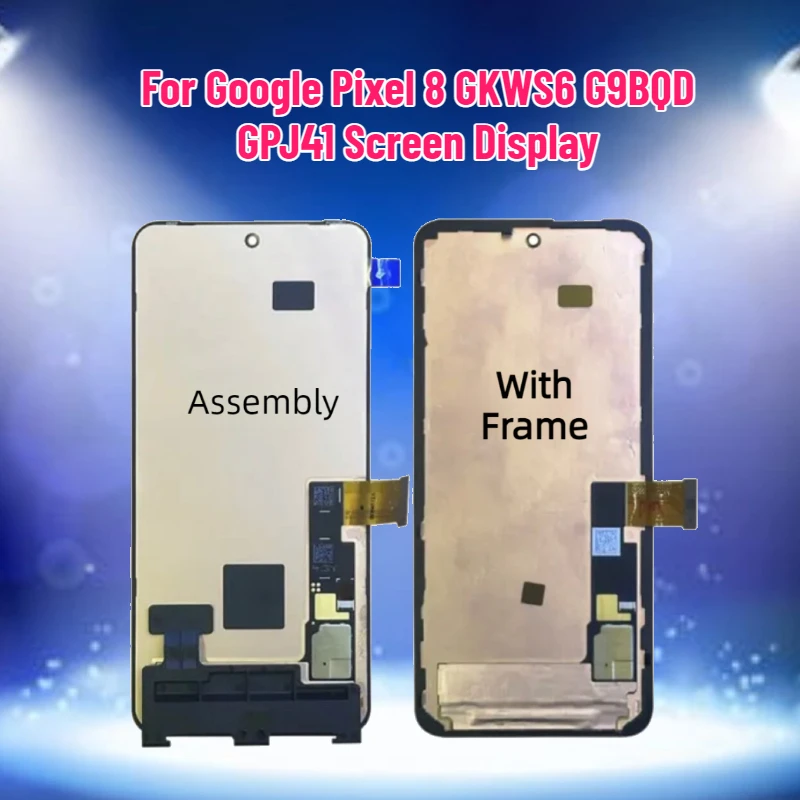 OLED LDC Display for Google Pixel 8 GKWS6 G9BQD GPJ41 Screen Display Touch Digitizer Assembly Pixel 8pro Screen