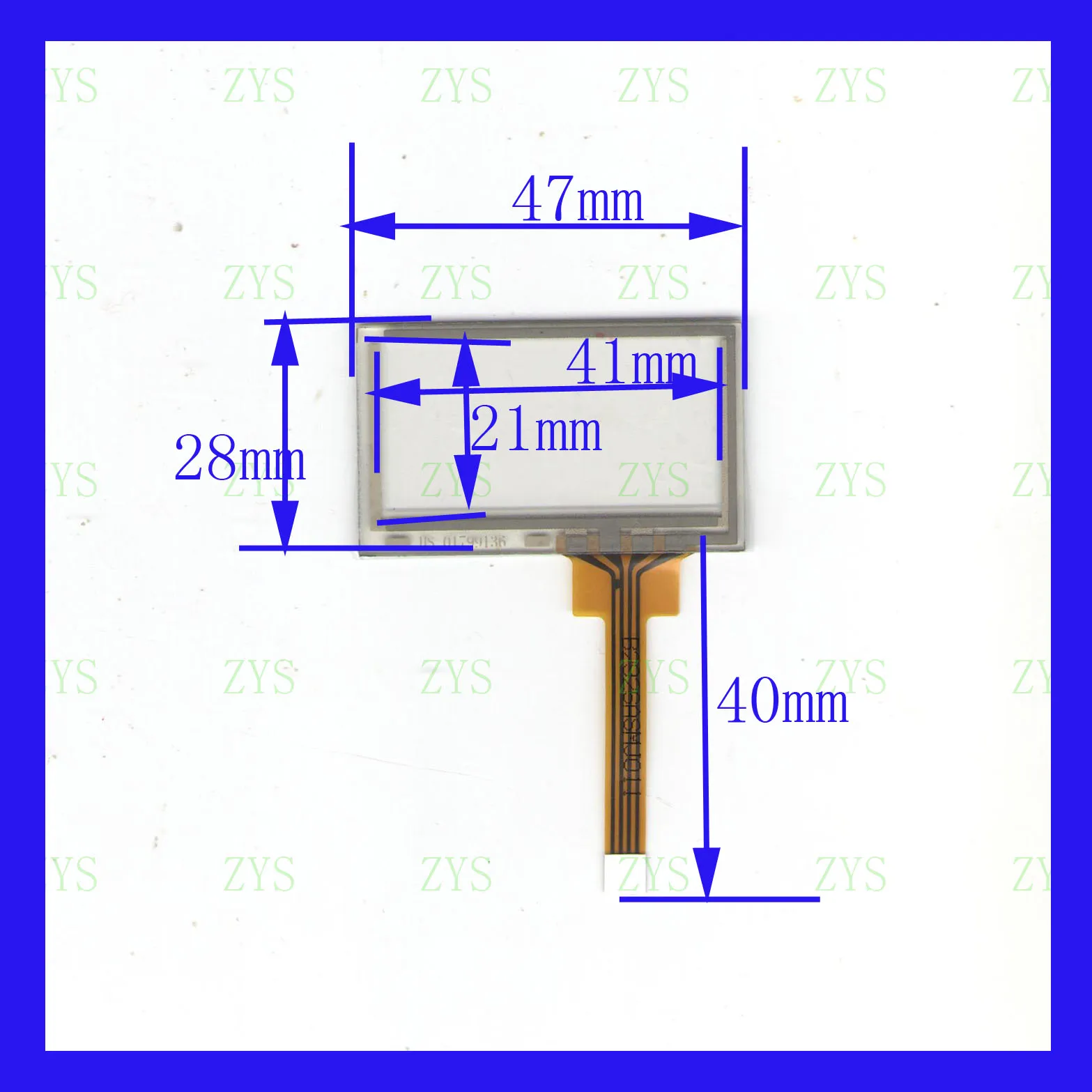 

wholesale HS01799136 this is compatible 47*28mm 4lines resistance screen for car DVD redio 47*28