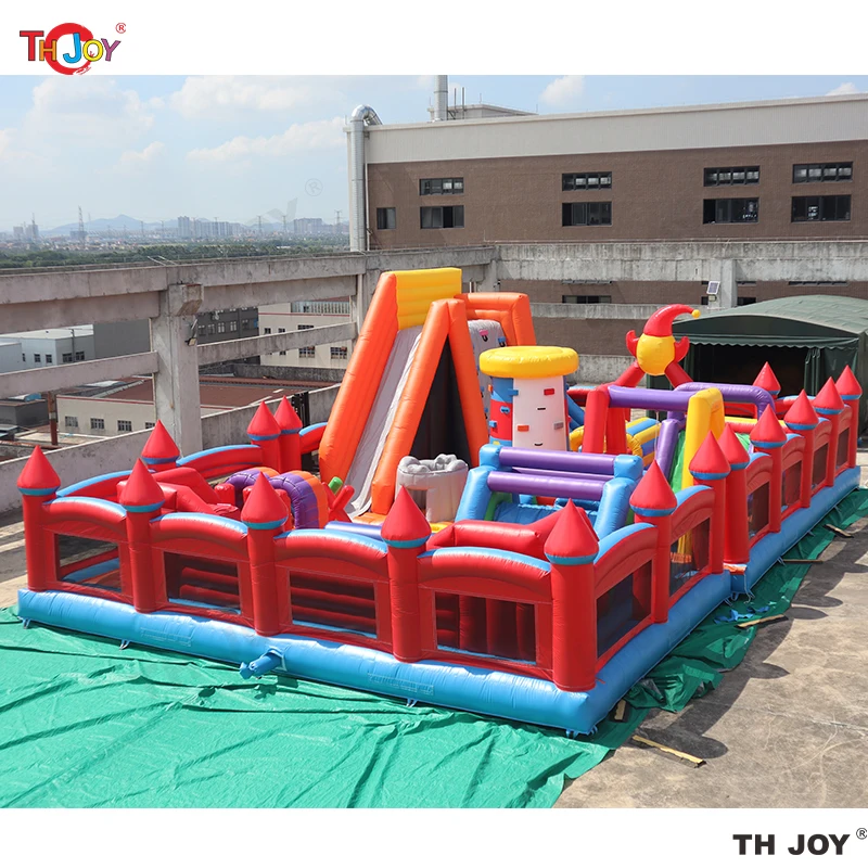 16x10m Clown del circo Tema Gonfiabile gigante Castello gonfiabile Funcity gonfiabile Parco giochi Parco rimbalzante all'aperto