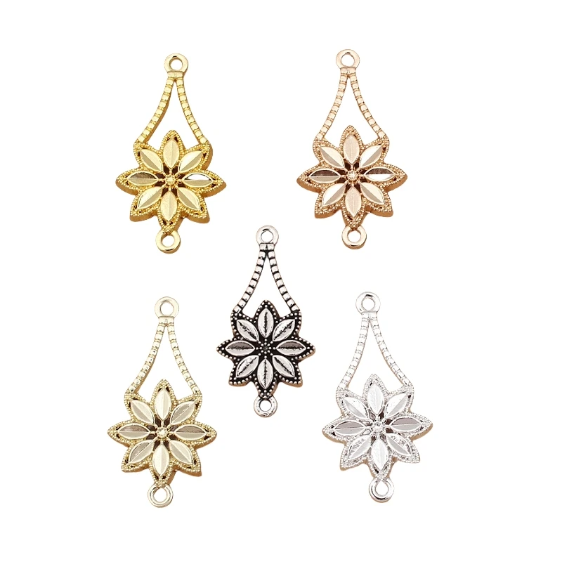 BoYuTe Alloy Pendant Charms Connector with Multi Loops DIY Jewelry Accessories Handmade Materials