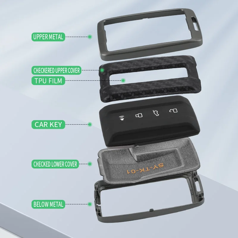 

Aluminum alloy car key sleeve shell remote control protection case is suitable for GWM WEY TANK 300 500 Tank300 Tank500 car key