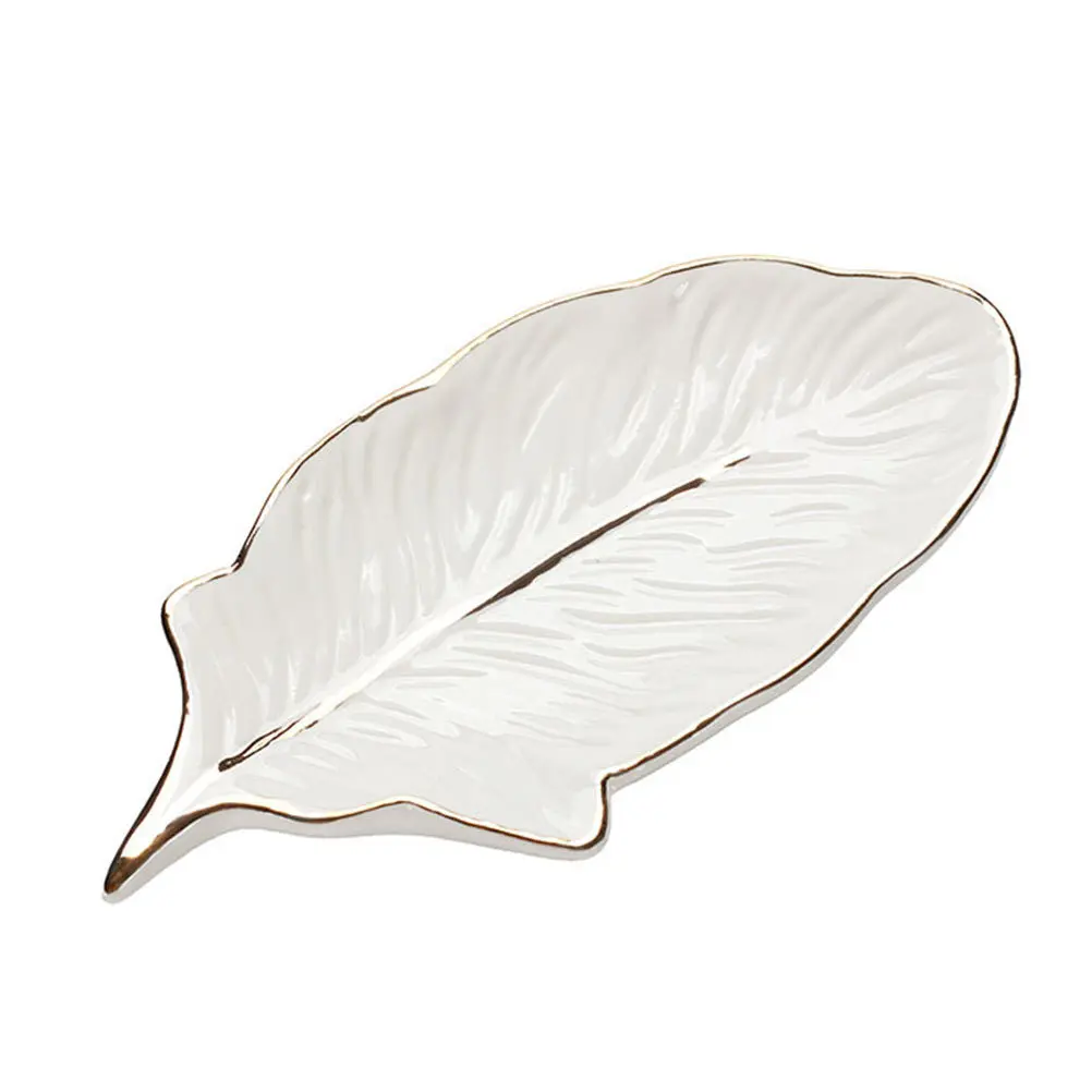 1Pcs Storage Tray Durable Ceramic Multipurpose Jewelry Cosmetics Organizer Desktop Display Decorative Plate