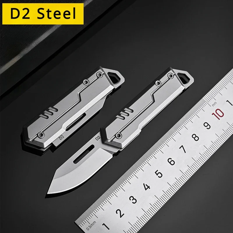 D2 Steel Mini Folding Knife for Men Tactical Pocket Camping Survival Multitool Pocket Knife for Hunting and Fishing