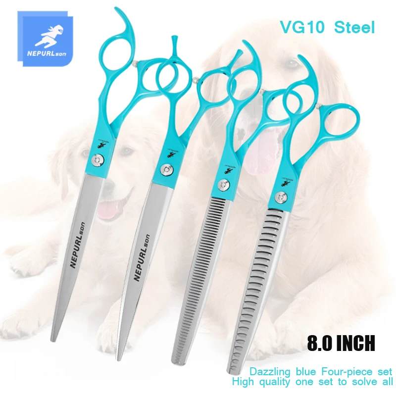 professional-80-inch-pet-scissors-straight-thinning-curved-chunker-grooming-shears-tool-set-for-dog-grooming-high-jp-vg10-steel