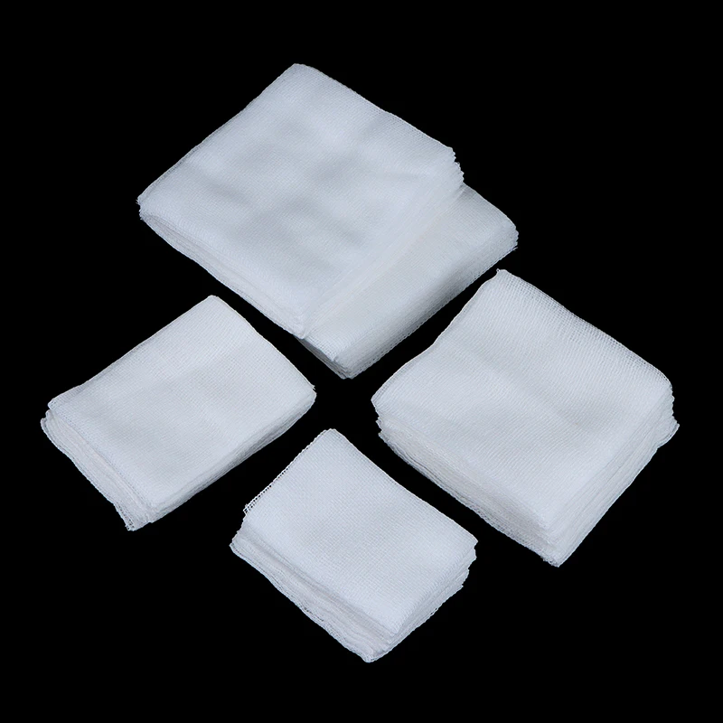 10Pcs 8 Layer Medical Absorbent Gauze Pad Wound Dressing Sterile Gauze Block First Aid Kit Gauze Pad Wound Care Supplies