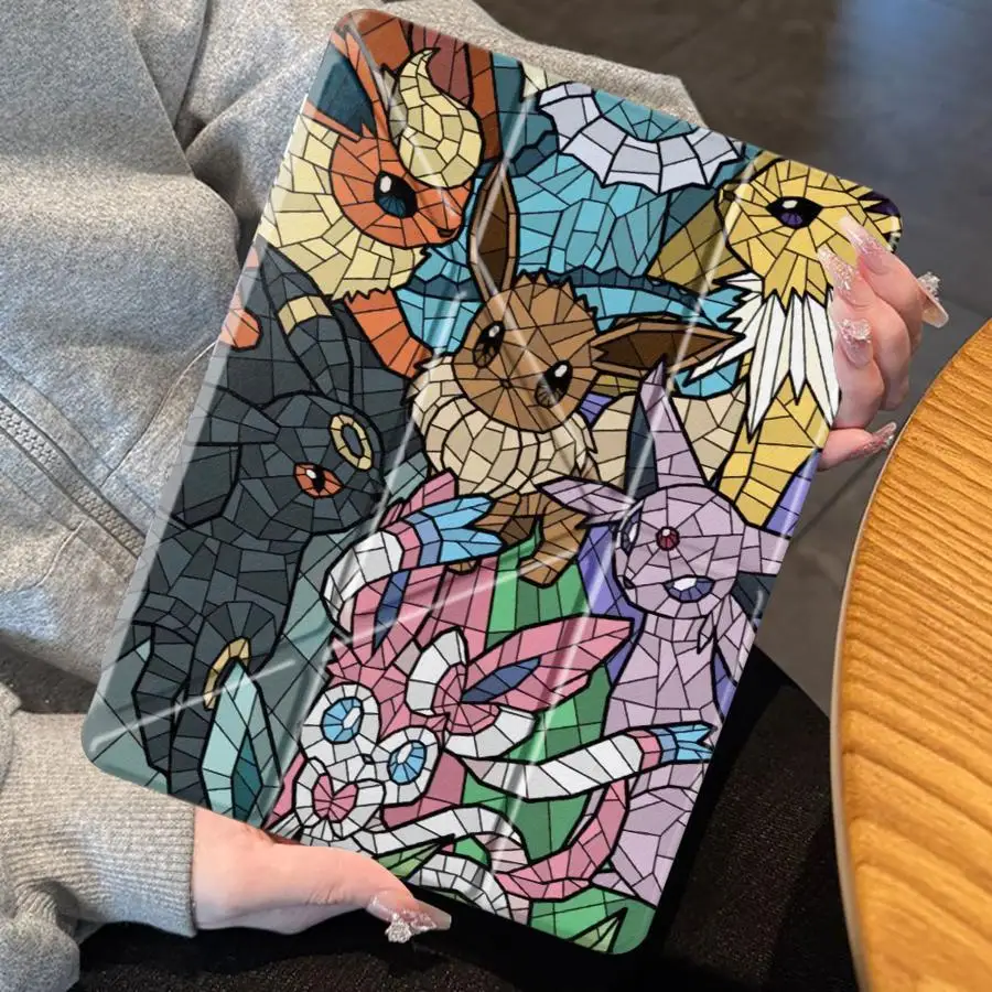 

Pokemon Cartoon Cute Holder Cover Tablet Case For iPad Air 4 5 M3 M2 1 2 M4 11inch Pro 11th 10th 9th 8th 7th 12.9inch Mini 6 7