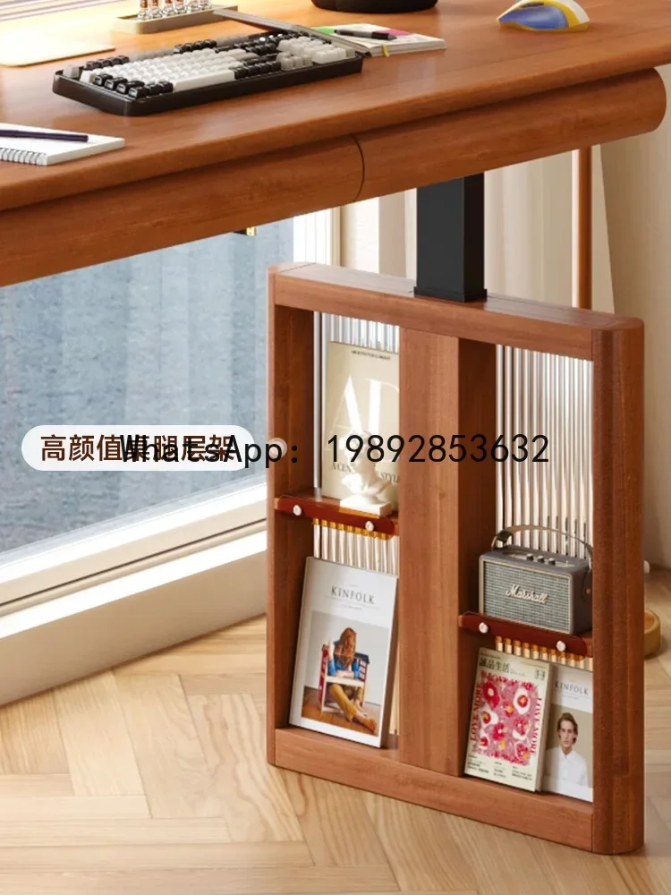 W8-  solid wood electric lifting table medieval learning desk intelligent computer lifting office workbench