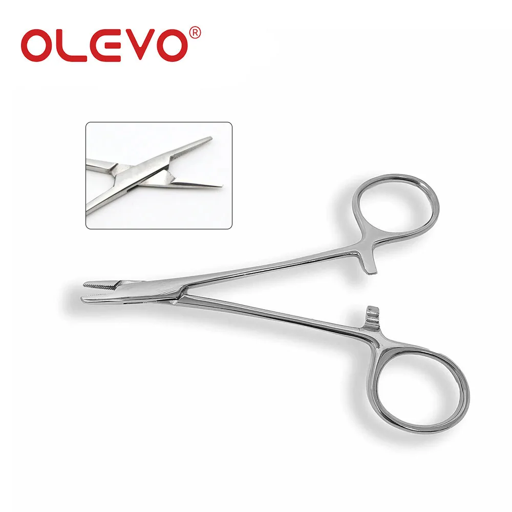 OLEVO Dental Surgicals Needle Holder Pliers Stainless Steel Forceps Orthodontic Stainless Steel Tweezer Dentist Instrument Tools